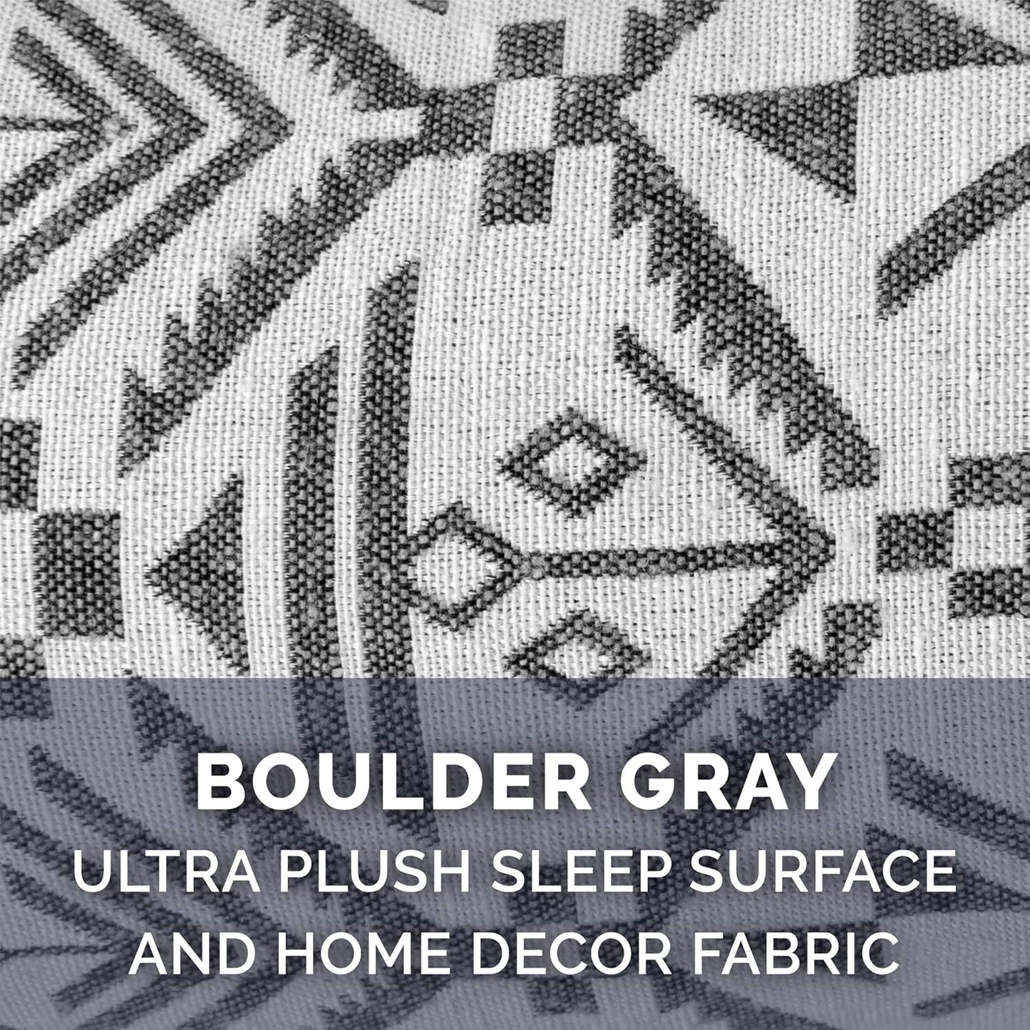Pillow Dog Bed for Medium/Small Dogs W/ Removable Bolsters & Washable Cover - Plush & Southwest Kilim Woven Decor Sofa - Boulder Gray, Medium