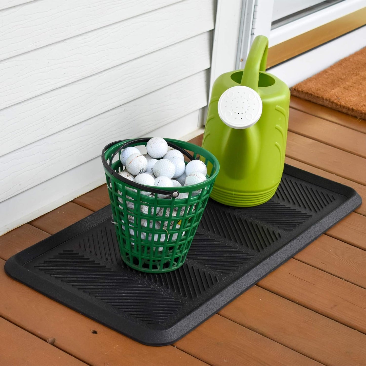 Rubber Shoe & Boot Tray - Multi-Purpose - 32 X 16 Inches - 1 Mat