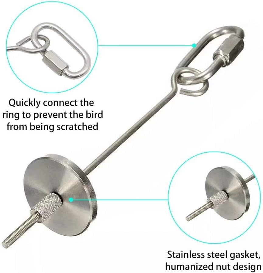 Bird Food Holder, Bird Feeders, Stainless Steel Parrot Fruit Vegetable Stick Holder, Foraging Toy, Bird Treat Skewer