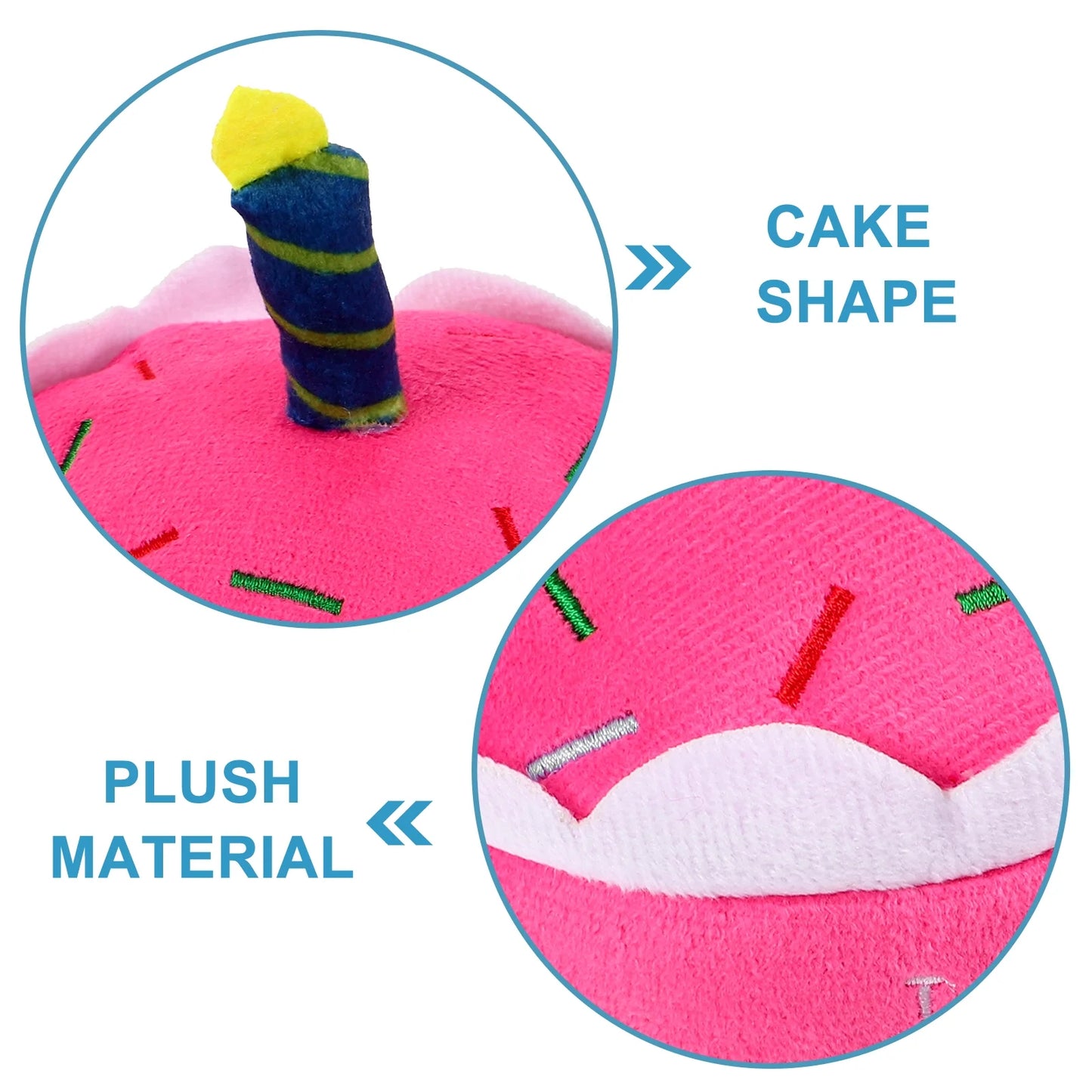 Gum Soothing Dog Toy Pink Plush Birthday Present 1Set