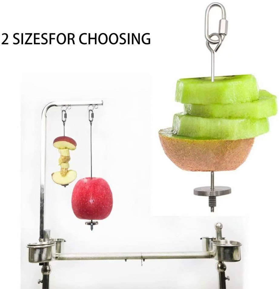Bird Food Holder, Bird Feeders, Stainless Steel Parrot Fruit Vegetable Stick Holder, Foraging Toy, Bird Treat Skewer