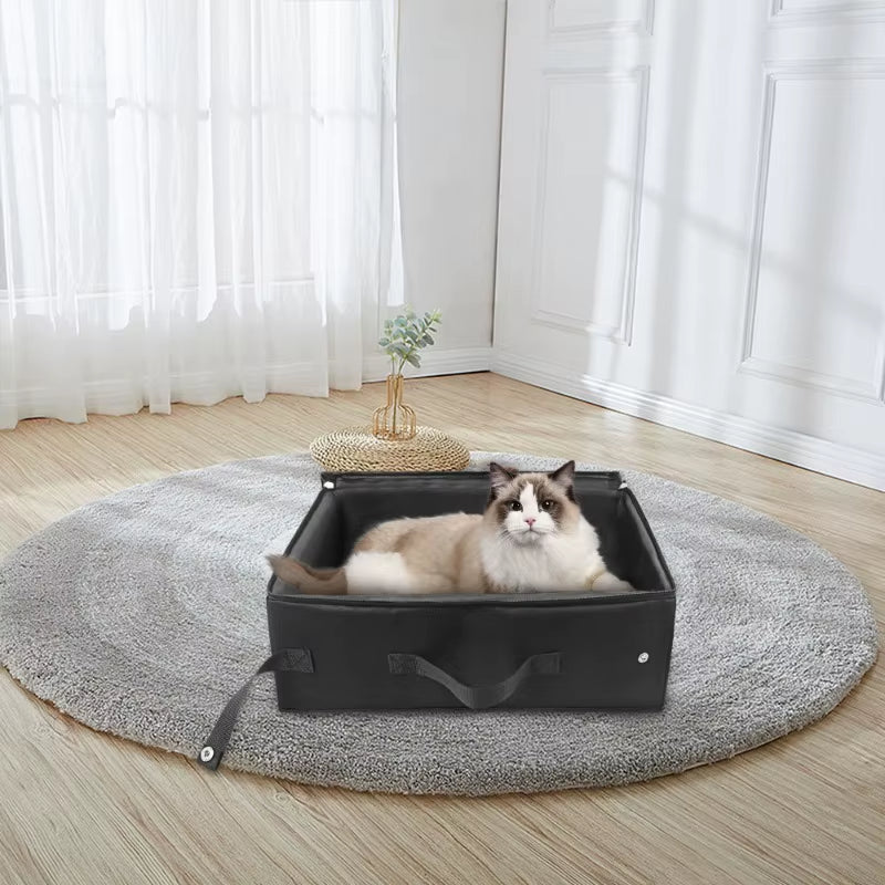 Outdoor Foldable Cat Litter Box Portable Folding Travel Pet Litter Box Dog Toilet Tray Folding Cat Litter Potty Waterproof