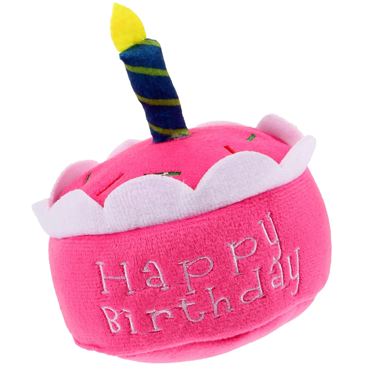 Gum Soothing Dog Toy Pink Plush Birthday Present 1Set