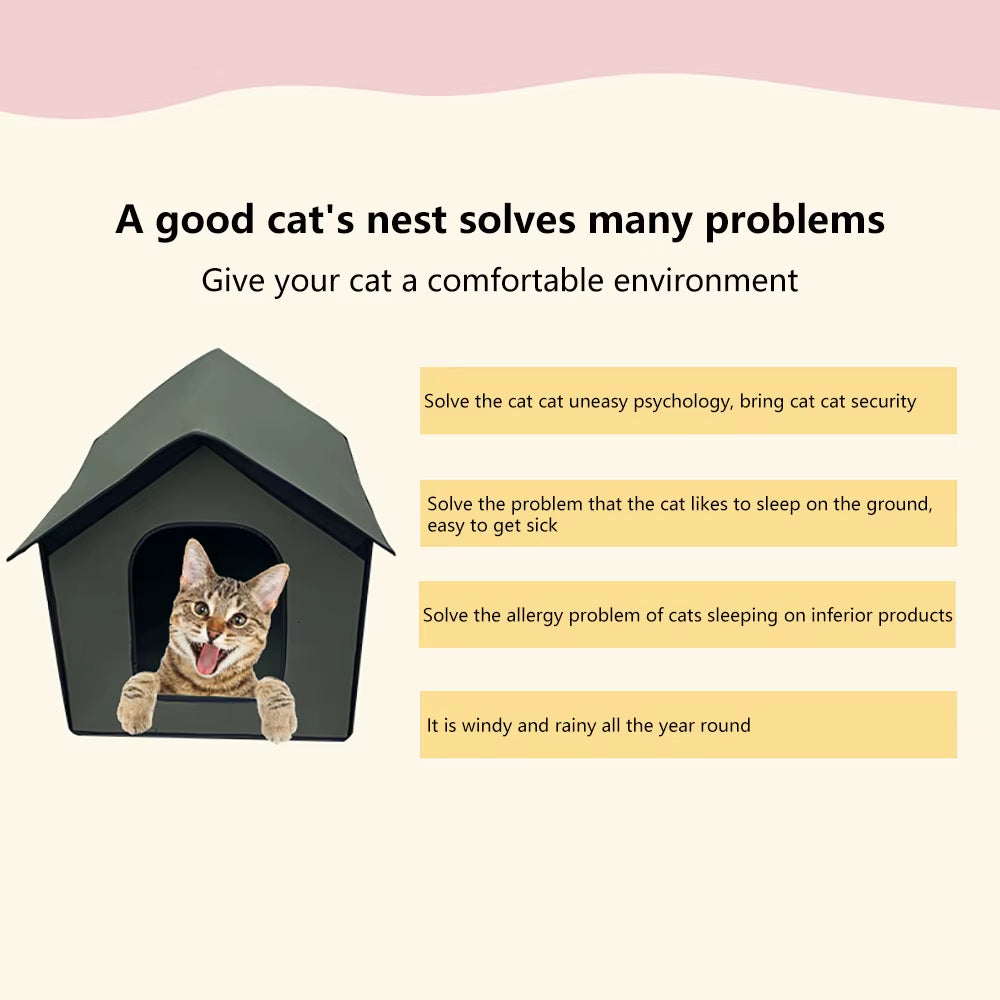Waterproof Cat Litter Kennel Stray Cat Litter Outdoor Cat House Outdoor Rainproof Dog House Cat House Villa Tent