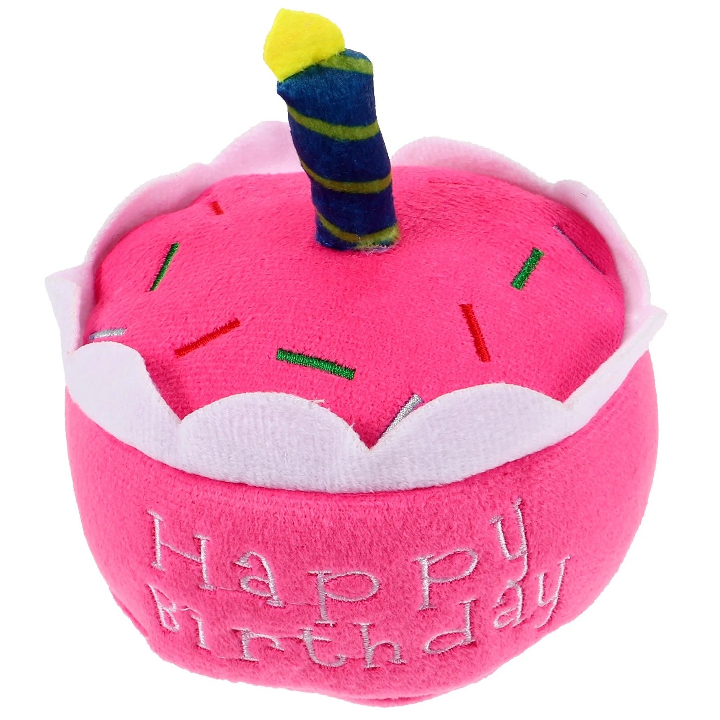 Gum Soothing Dog Toy Pink Plush Birthday Present 1Set