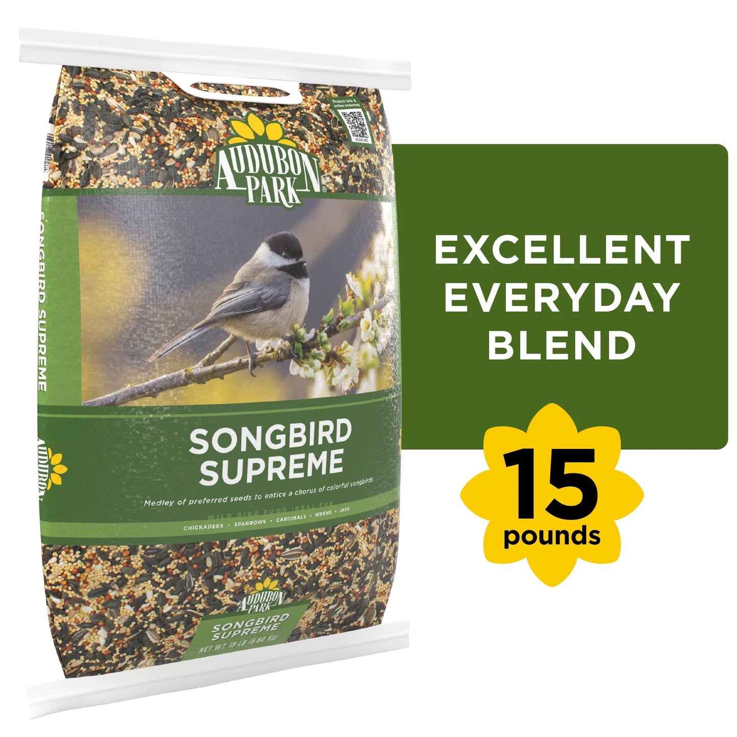 Wild Bird Seed, Songbird Extreme Wild Bird Food and Nut, Fruit & Berry Wild Bird Food, 15 Lbs. Each, 30 Lbs. Total