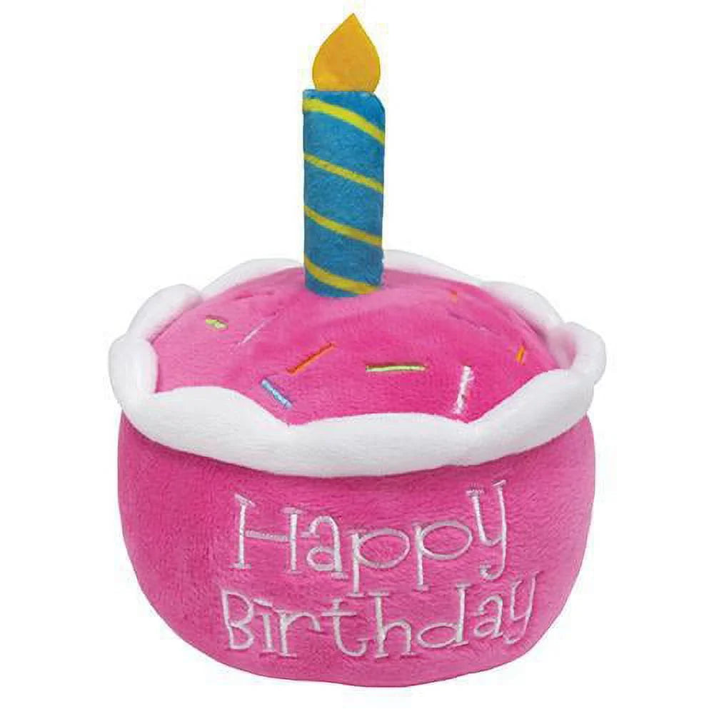 Gum Soothing Dog Toy Pink Plush Birthday Present 1Set