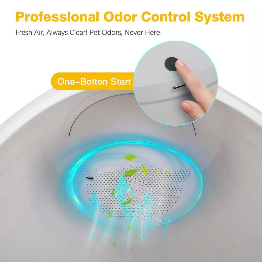 Cat Litter Box Plant Hidden with Smart Odor Removal System and Trap Mat