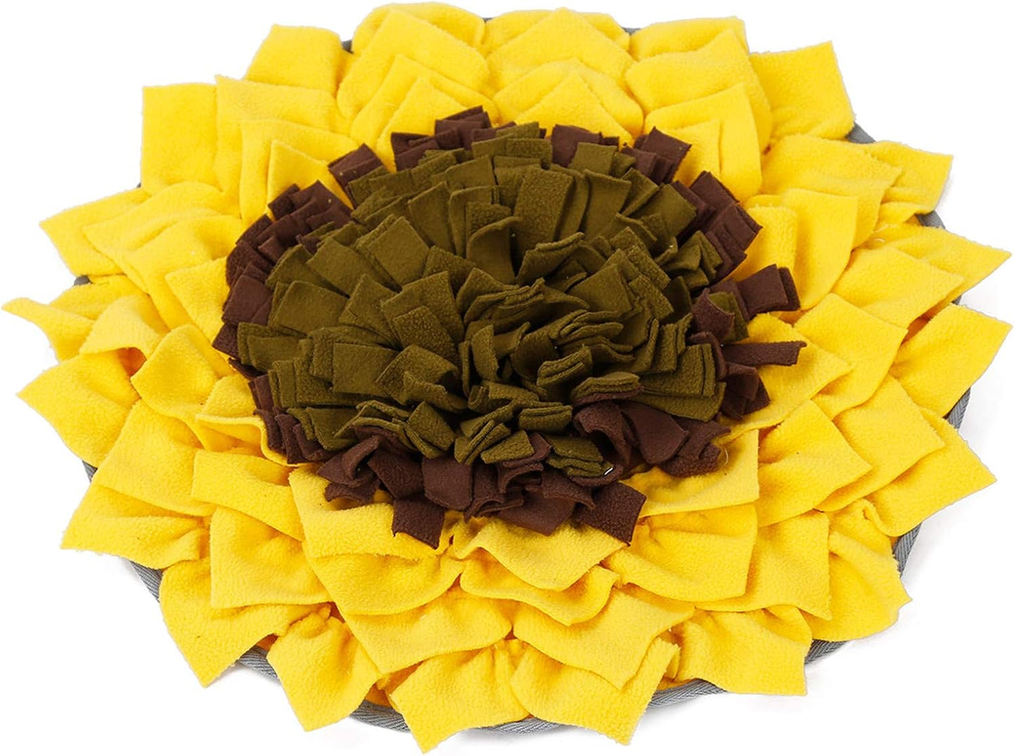 Snuffle Mat for Dog, Dog Puzzles for Smart Dogs, Interactive Dog Toys for Large Dogs, Anti-Choking Slow Food Training(Sunflower)