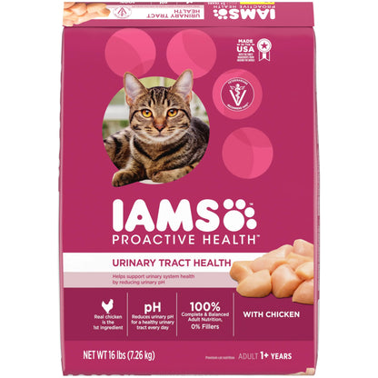 IAMS Proactive Health Adult Urinary Tract Healthy Dry Cat Food with Chicken 16 lb. Bag