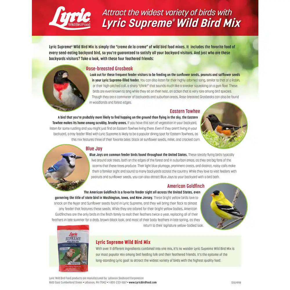 20 Lb. Supreme Wild Bird Mix