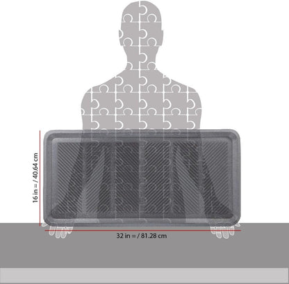 Rubber Shoe & Boot Tray - Multi-Purpose - 32 X 16 Inches - 1 Mat