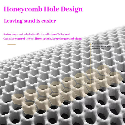 Double-Layer Filtration Cat Litter Mat Nonslip Waterproof Cat Mat Pet Clean Litter Mat Cat Toilet Mat Pet Clean Litter Box Mat