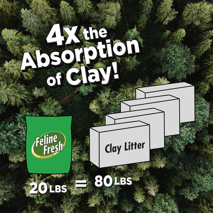 Non- Clumping Natural Pine Pellet Cat Litter, Unscented, 20 Lb Bag