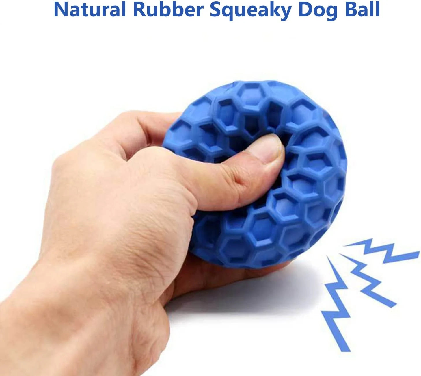 Interactive Squeaky Chew Toy for Aggressive Chewers, Blue
