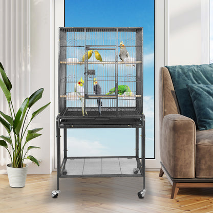 Bird Cage Large Play Top Bird Parrot Finch Cage Macaw Cockatoo Pet Supplies 53"