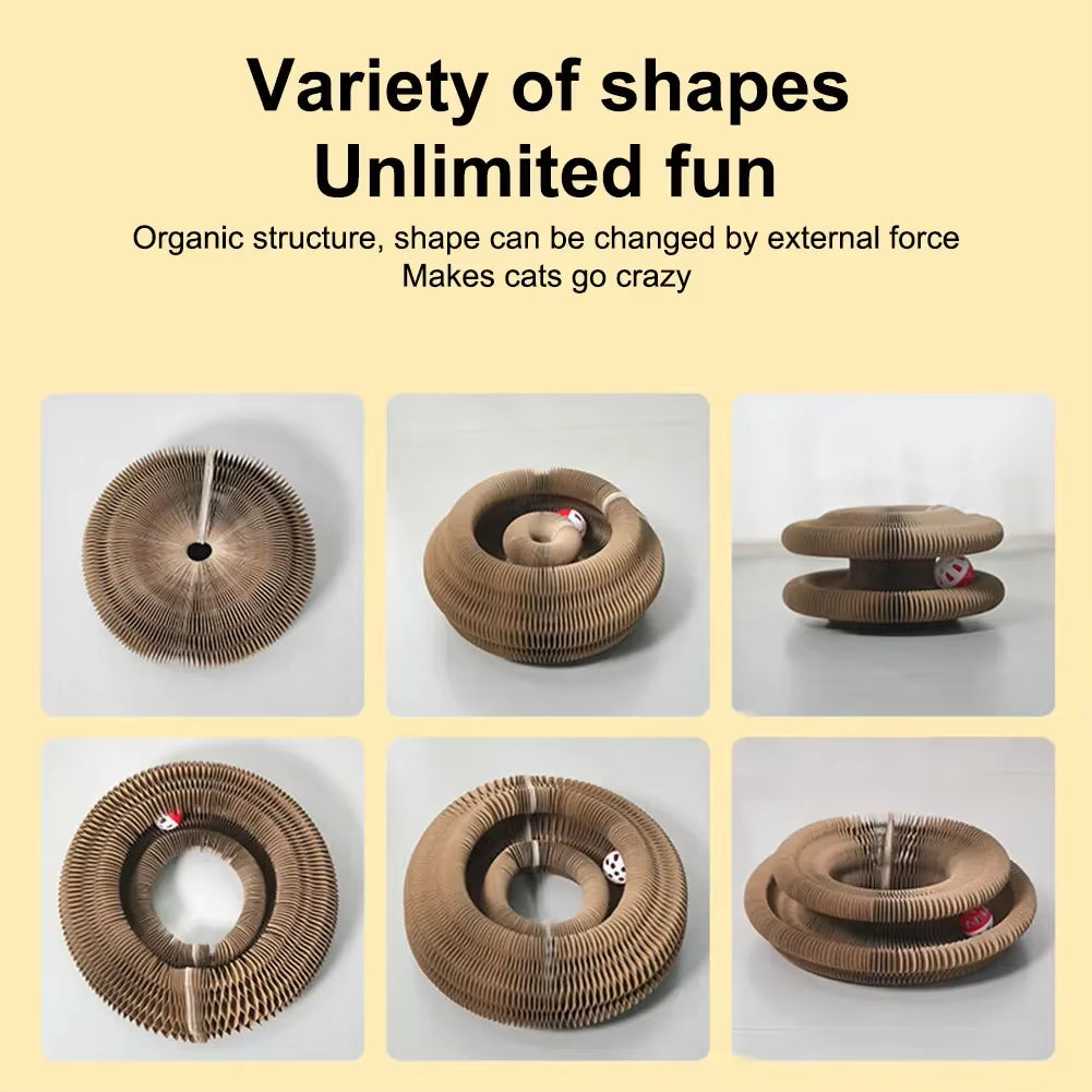 1/2Pcs Magic Organ Cat Toy Cats Scratcher Scratch Board round Corrugated Scratching Post Toys Cats Grinding Claw Cat Accessories