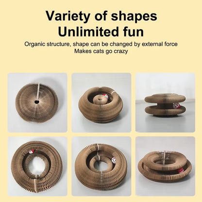 1/2Pcs Magic Organ Cat Toy Cats Scratcher Scratch Board round Corrugated Scratching Post Toys Cats Grinding Claw Cat Accessories