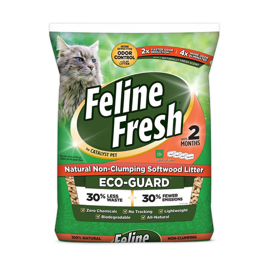 Non- Clumping Natural Pine Pellet Cat Litter, Unscented, 20 Lb Bag