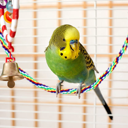 2 Pcs Bird Rope Perches Climbing Rope Bird Cage Accessories for Parrots, Parakeets, Cockatiels, Conures