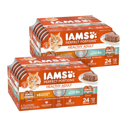 Iams Perfect Portions Grain-Free Wet Cat Food - Chicken & Tuna Paté