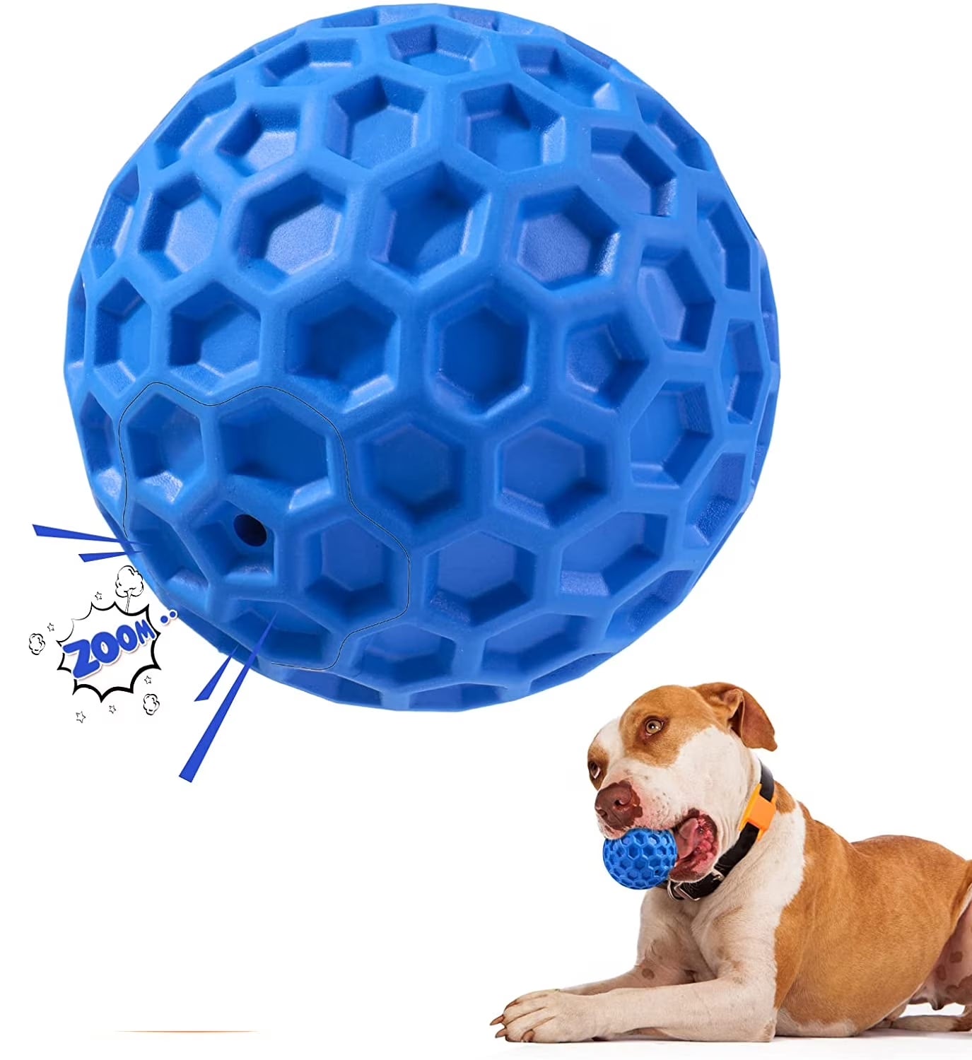 Interactive Squeaky Chew Toy for Aggressive Chewers, Blue