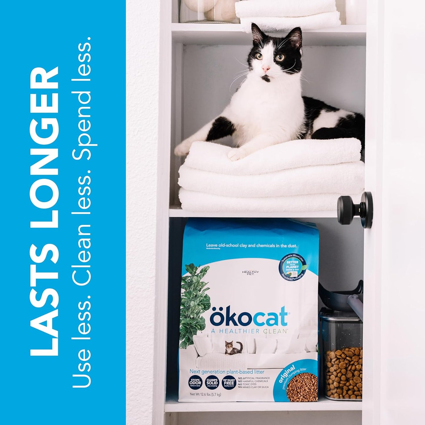 Original Wood Clumping Cat Litter, Unscented, 13.2 Pounds - Natural Ingredients, Stops Odor, Clumps Solid, 99% Dust Free, Great for All Cats