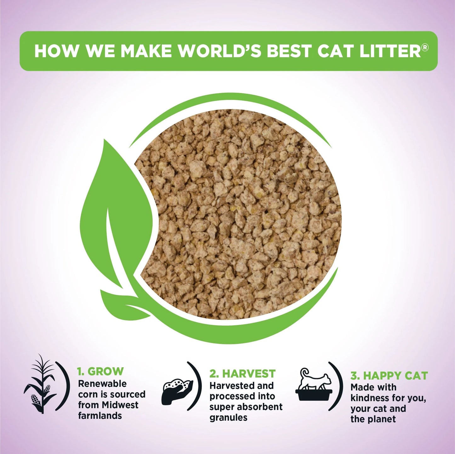 Multiple Cat Lavender Scented - Long-Lasting Odor Control, Natural Ingredients, Quick Clumping, Flushable, 99% Dust Free - Calming Fragrance - 28 Lb Bag