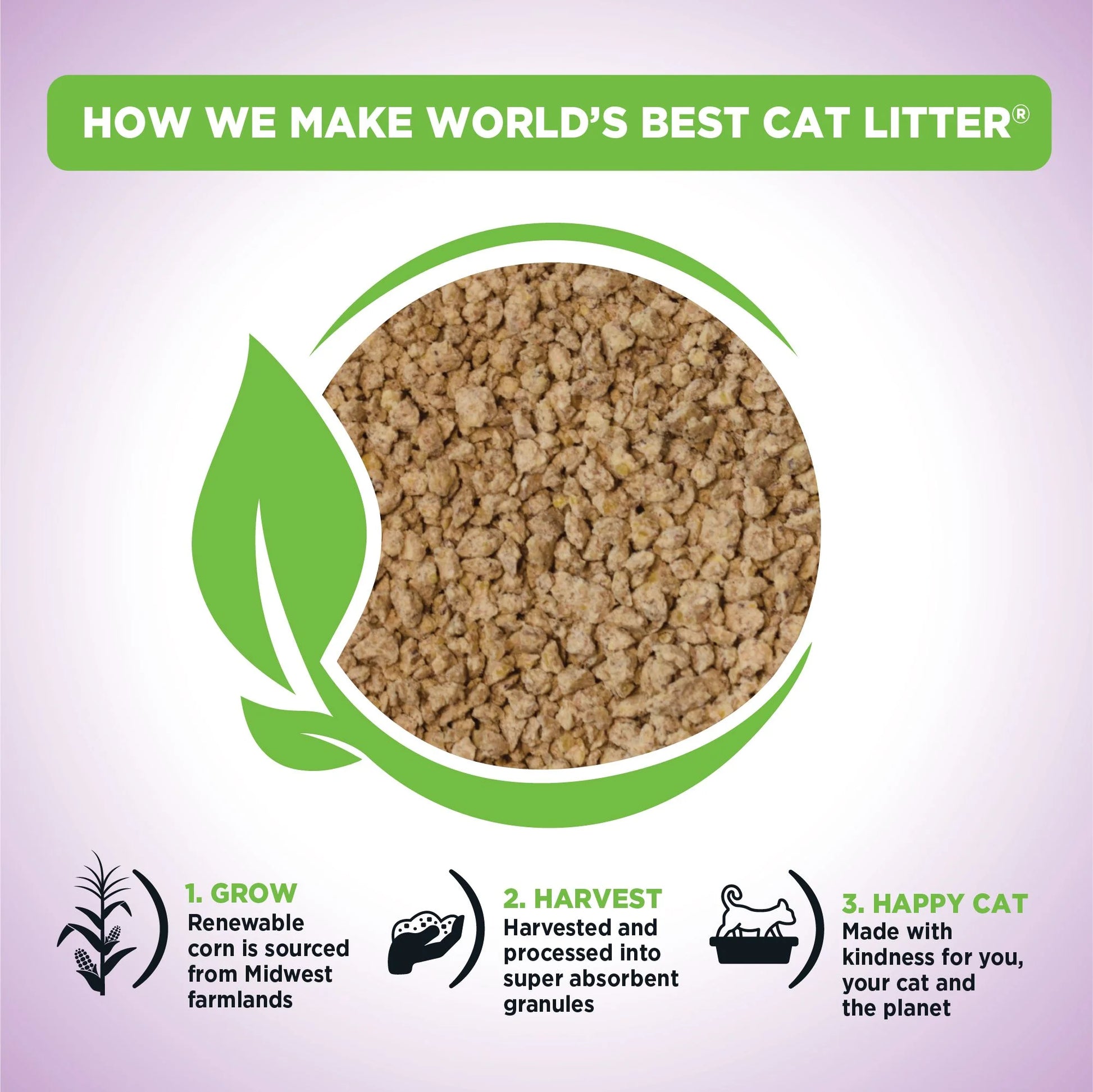 Multiple Cat Lavender Scented - Long-Lasting Odor Control, Natural Ingredients, Quick Clumping, Flushable, 99% Dust Free - Calming Fragrance - 28 Lb Bag