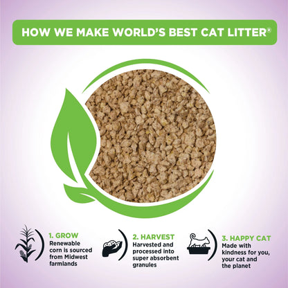 Multiple Cat Lavender Scented - Long-Lasting Odor Control, Natural Ingredients, Quick Clumping, Flushable, 99% Dust Free - Calming Fragrance - 28 Lb Bag