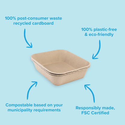 Eco-Friendly Disposable Litter Box Jumbo for Cats (Pack of 6)