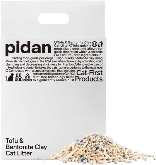 Pidan Mix Cat Litter,Tofu Cat Litter with Bentonite,Abso