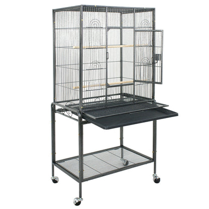 Bird Cage Large Play Top Bird Parrot Finch Cage Macaw Cockatoo Pet Supplies 53"