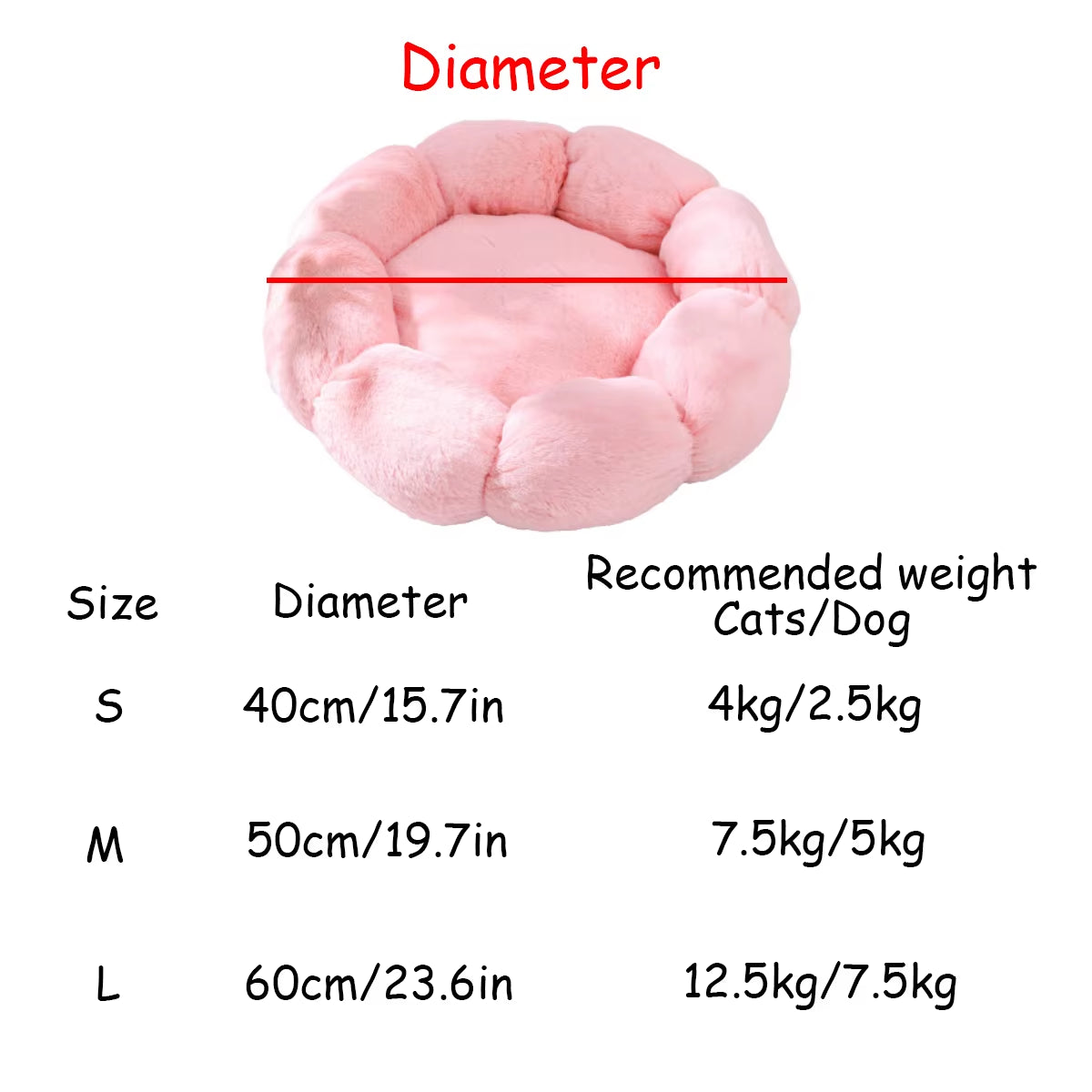 Luxury Cat Sofa Winter Warm Cat Flower Nest Dog House Bed for Cats Flower Bed Breathable Soft Small Dog Bed with Flower Shape