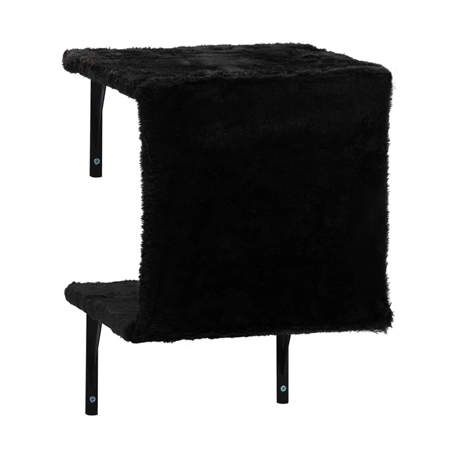 Cat Wall Shelves and Perches Set, Cat Tower for Adult Cats Mounted Cat Tree House for Indoor Cats Modern Furniture for Cat Sleeping Playing Lounging Climbing Cat Tree for Large, Black