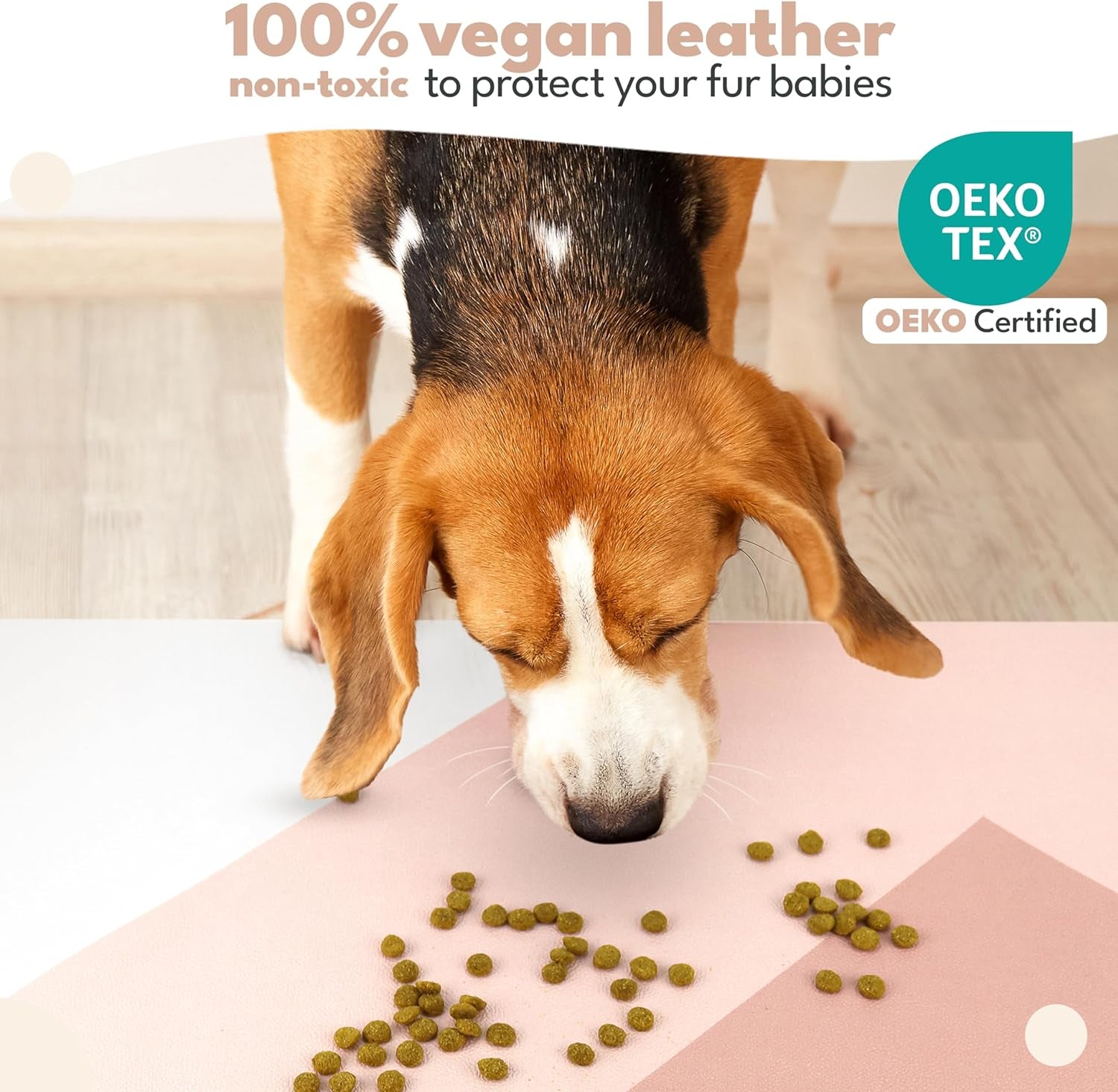 Large Dog Mat for Food and Water, Cat Feeding Mat | Large Waterproof Dog Bowl Mat | Non-Slip Pet Food Mat for Floors | Pet Mats for Food and Water | Easy to Clean