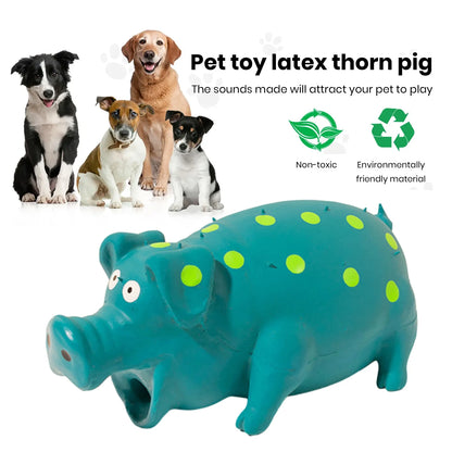 Squeaky Pig Dog Toy Pet Squeaky Toy Cartoon Pig Shape Dog Chew Toy