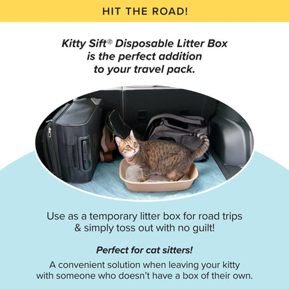 Eco-Friendly Disposable Litter Box Jumbo for Cats (Pack of 6)