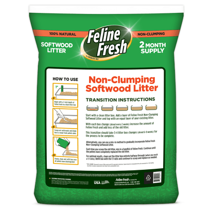 Non- Clumping Natural Pine Pellet Cat Litter, Unscented, 20 Lb Bag