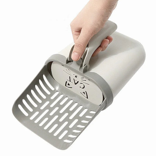 Premium Cat Litter Scoop with Bags,Integrated Detachable Deep Cat Litter Shovel with Waste Container,Cat Litter Disposal System