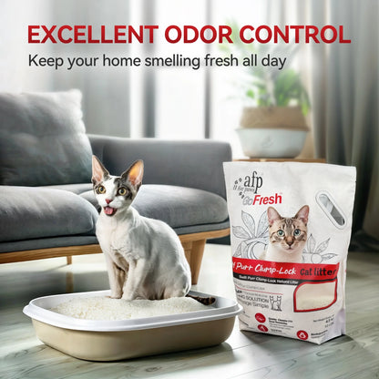 Natural Cassava Grain Cat Litter, 10Lb – Superior Clumping | Eco-Friendly | Low Dust | 24/7 Odor Control Cassava Kitty Litter, Unscented