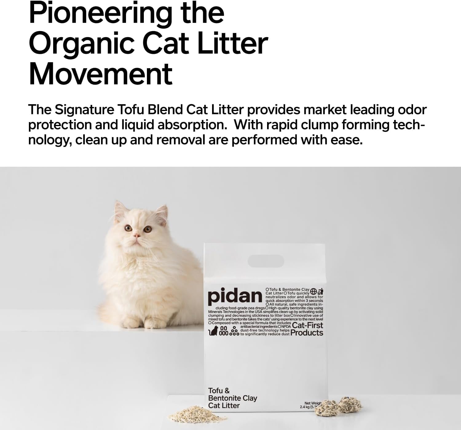 Pidan Mix Cat Litter,Tofu Cat Litter with Bentonite,Abso