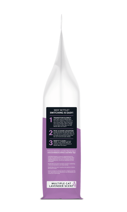 Multiple Cat Lavender Scented - Long-Lasting Odor Control, Natural Ingredients, Quick Clumping, Flushable, 99% Dust Free - Calming Fragrance - 28 Lb Bag