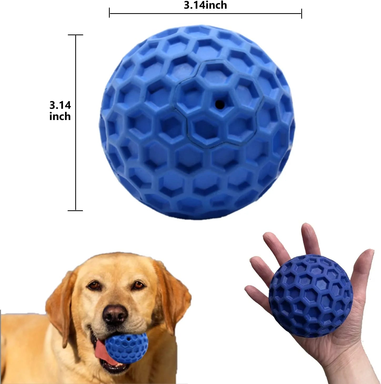 Interactive Squeaky Chew Toy for Aggressive Chewers, Blue
