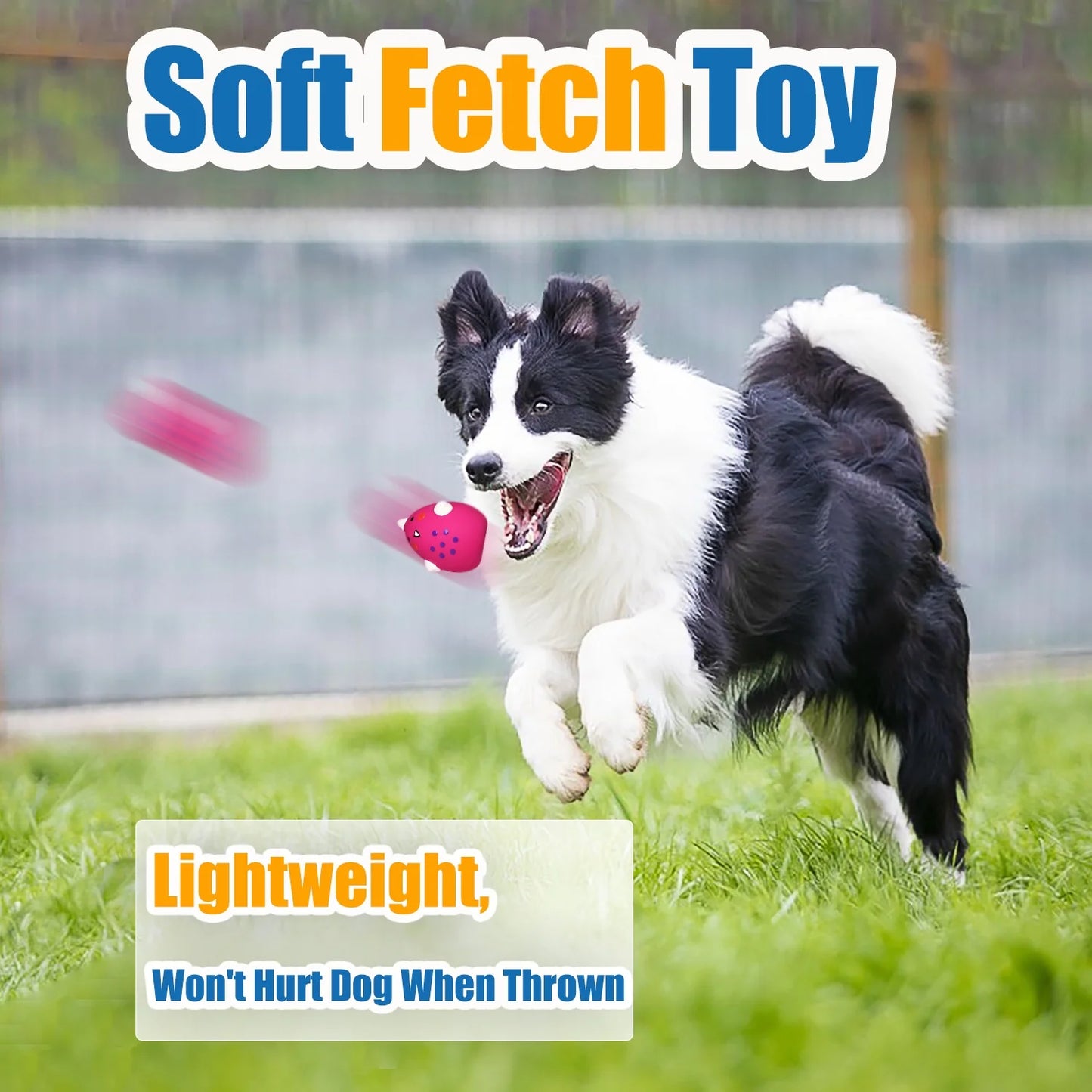 Latex Dog Squeaky Toys for Small Pets, Medium Dogs, Rubber Soft Squeaky Dog Balls 6Pcs