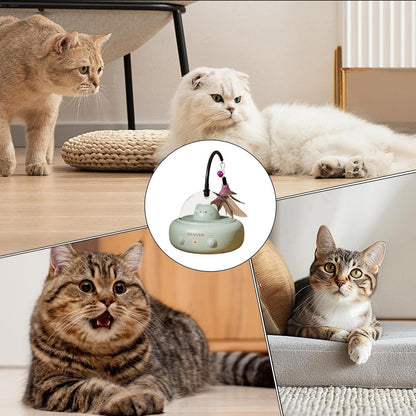 Interactive Cat Toys Automatic Motion Activated Cat Feather Toy Pet