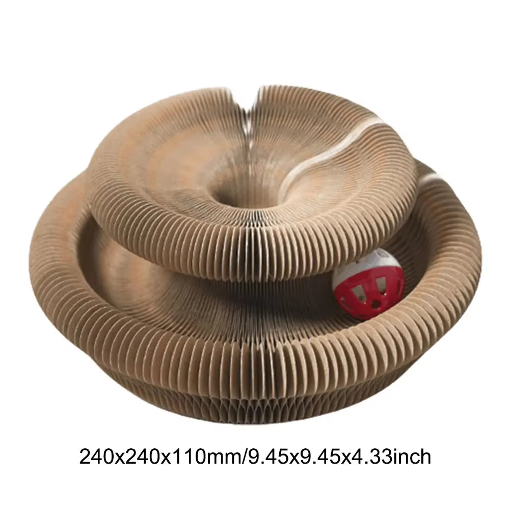 1/2Pcs Magic Organ Cat Toy Cats Scratcher Scratch Board round Corrugated Scratching Post Toys Cats Grinding Claw Cat Accessories