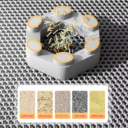 Double-Layer Filtration Cat Litter Mat Nonslip Waterproof Cat Mat Pet Clean Litter Mat Cat Toilet Mat Pet Clean Litter Box Mat