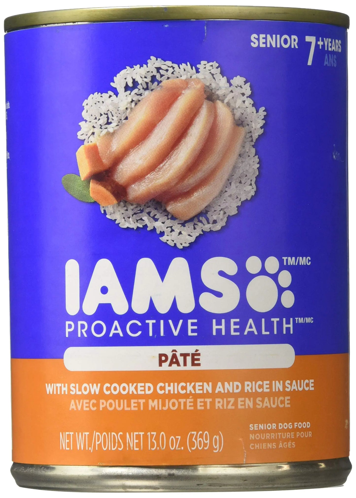 Iams Senior Dog Health Chicken & Rice Pate 13oz (12-Pack)
