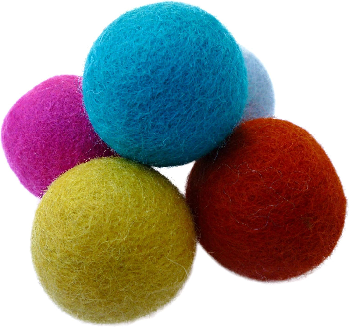 Wool Cat Balls - Safe Silent Felt Ball Toys - Fun Colorful Soft Quiet Wool Kitty